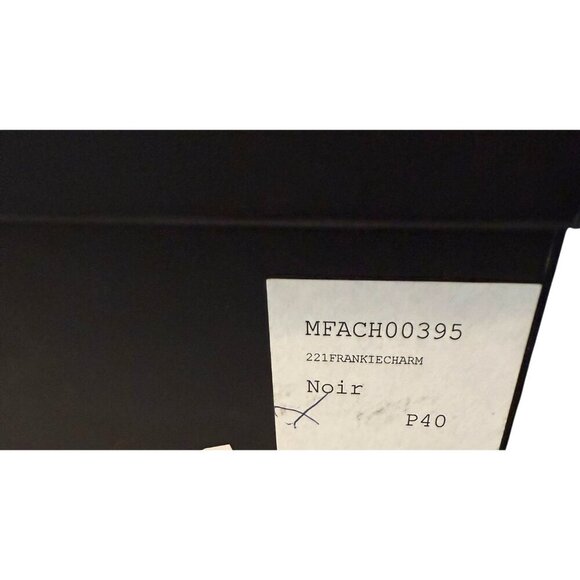 MAJE Frankie Black Gold Chain And Charm-Embellished Leather Sandals Size 9 - Picture 7 of 9